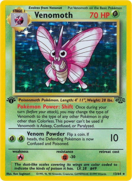 Image for Venomoth (13) (13/64) (Unlimited Holofoil) [Jungle] - Pokemon