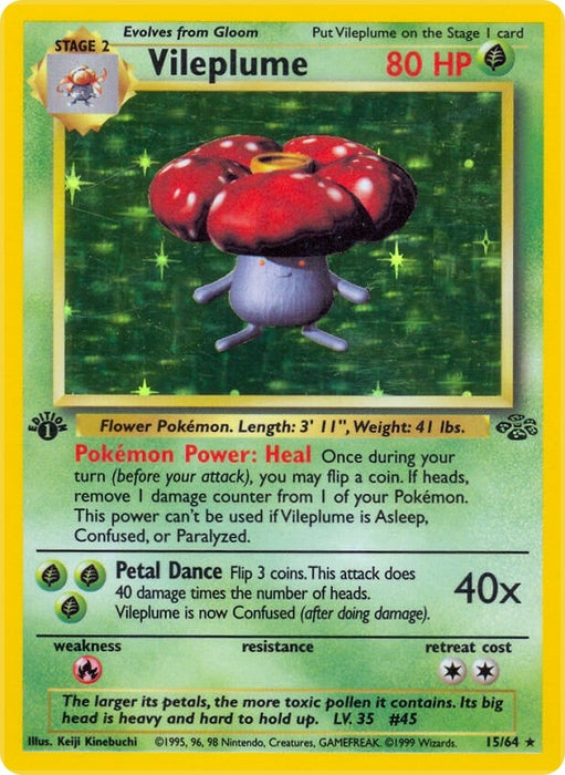 Image for Vileplume (15) (15/64) (Unlimited Holofoil) [Jungle] - Pokemon