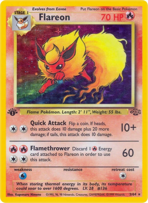 Image for Flareon (3) (03/64) (Unlimited Holofoil) [Jungle] - Pokemon