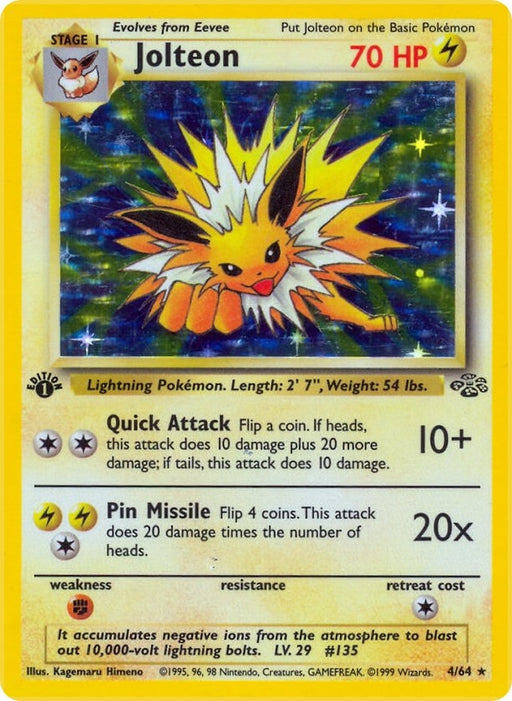 Image for Jolteon (4) (04/64) (Unlimited Holofoil) [Jungle] - Pokemon