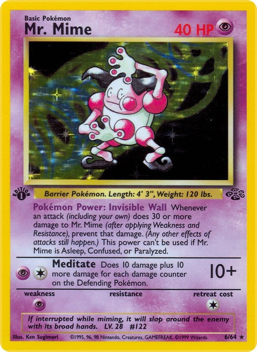 Image for Mr. Mime (6) (06/64) (Unlimited Holofoil) [Jungle] - Pokemon
