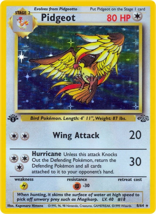 Image for Pidgeot (8) (08/64) (Unlimited Holofoil) [Jungle] - Pokemon