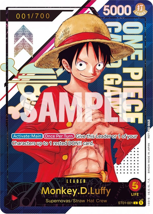Monkey.D.Luffy - ST01-001 [Serial Number] [ST01-001] (One Piece Promotion Cards)