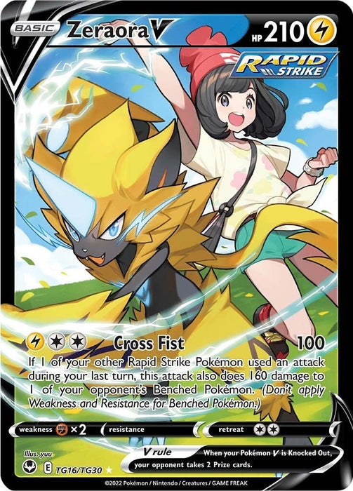 Image for Zeraora V (TG16/TG30) (Holofoil) [SWSH12: Silver Tempest Trainer Gallery] - Pokemon