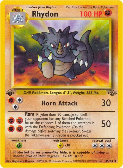 Image for Rhydon (45/64) (Unlimited) [Jungle] - Pokemon