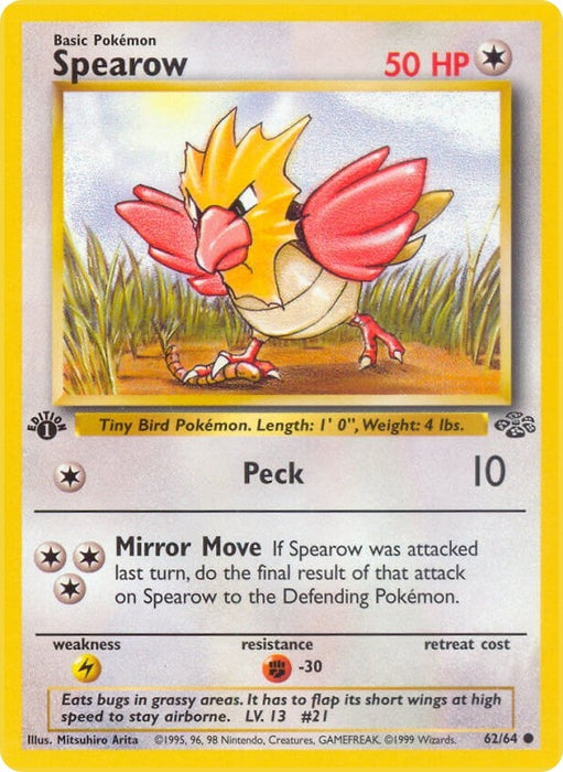Image for Spearow (62/64) (1st Edition) [Jungle] - Pokemon