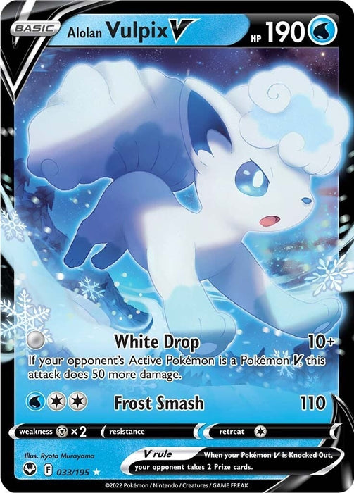 Image for Alolan Vulpix V (033/195) (Holofoil) [SWSH12: Silver Tempest] - Pokemon