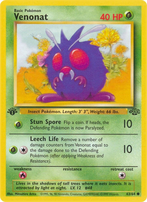 Image for Venonat (63/64) (Unlimited) [Jungle] - Pokemon