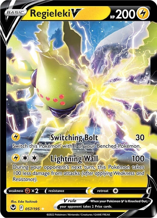 Image for Regieleki V (057/195) (Holofoil) [SWSH12: Silver Tempest] - Pokemon