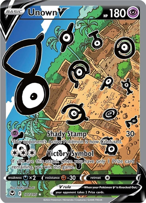 Image for Unown V (Alternate Full Art) (177/195) (Holofoil) [SWSH12: Silver Tempest] - Pokemon