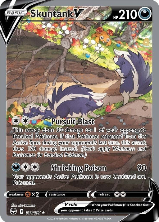 Image for Skuntank V (Alternate Full Art) (181/195) (Holofoil) [SWSH12: Silver Tempest] - Pokemon