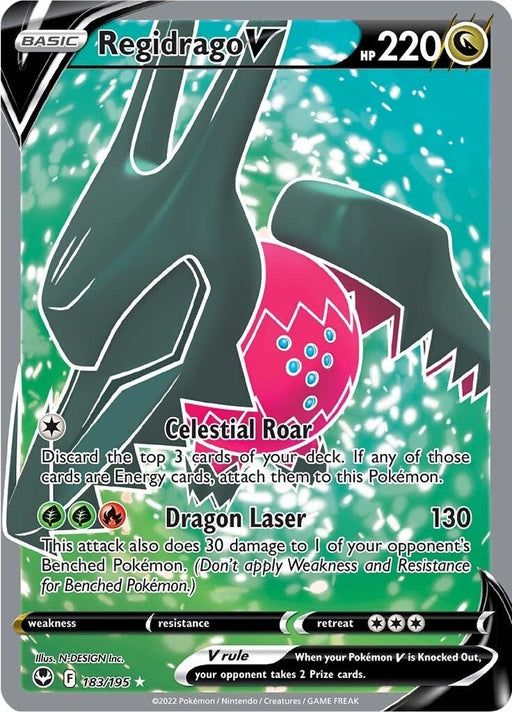 Image for Regidrago V (Full Art) (183/195) (Holofoil) [SWSH12: Silver Tempest] - Pokemon