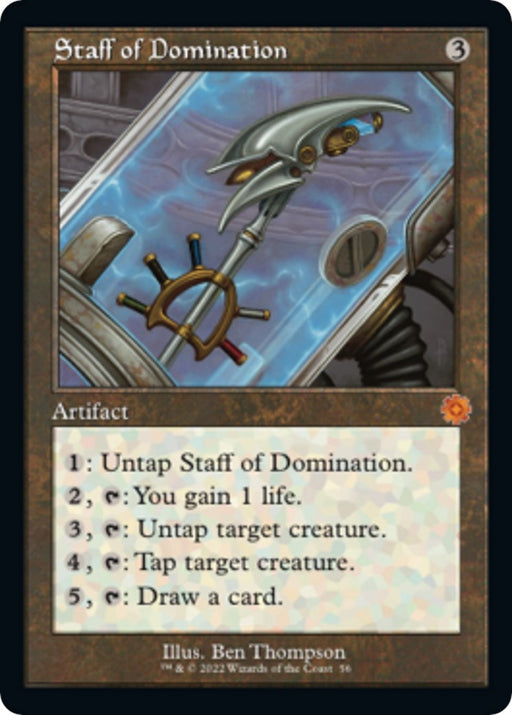 Image for Staff of Domination (56) [The Brothers' War: Retro Frame Artifacts] - Magic: The Gathering