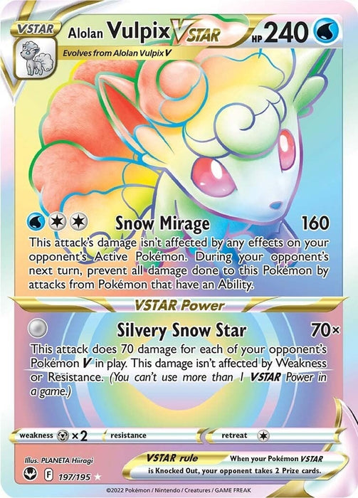 Image for Alolan Vulpix VSTAR (Secret) (197/195) (Holofoil) [SWSH12: Silver Tempest] - Pokemon
