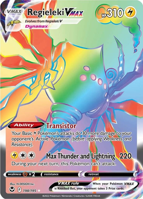 Image for Regieleki VMAX (Secret) (198/195) (Holofoil) [SWSH12: Silver Tempest] - Pokemon