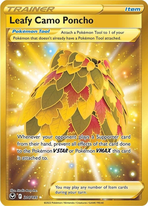 Image for Leafy Camo Poncho (Secret) (214/195) (Holofoil) [SWSH12: Silver Tempest] - Pokemon