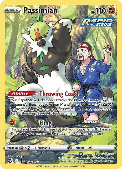 Image for Passimian (TG08/TG30) (Holofoil) [SWSH12: Silver Tempest Trainer Gallery] - Pokemon