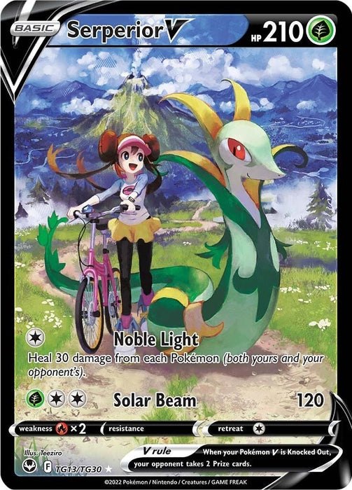 Image for Serperior V (TG13/TG30) (Holofoil) [SWSH12: Silver Tempest Trainer Gallery] - Pokemon