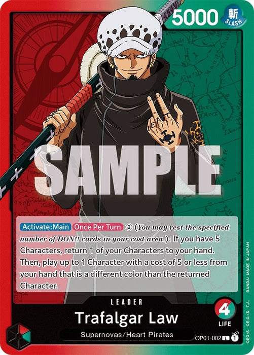 Image for Trafalgar Law (002) (OP01-002) [Romance Dawn] - One Piece Card Game