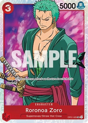 Image for Roronoa Zoro (025) (OP01-025) (Foil) [Romance Dawn] - One Piece Card Game