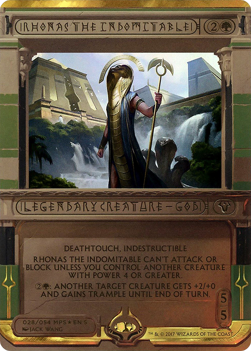 Rhonas the Indomitable (Borderless) [MP2-028] Foil - Amonkhet Invocations