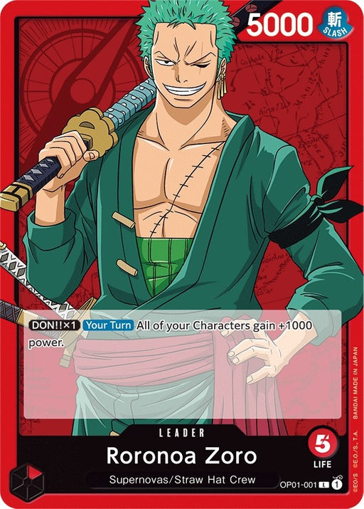 Image for Roronoa Zoro (001) (OP01-001) [Romance Dawn] - One Piece Card Game