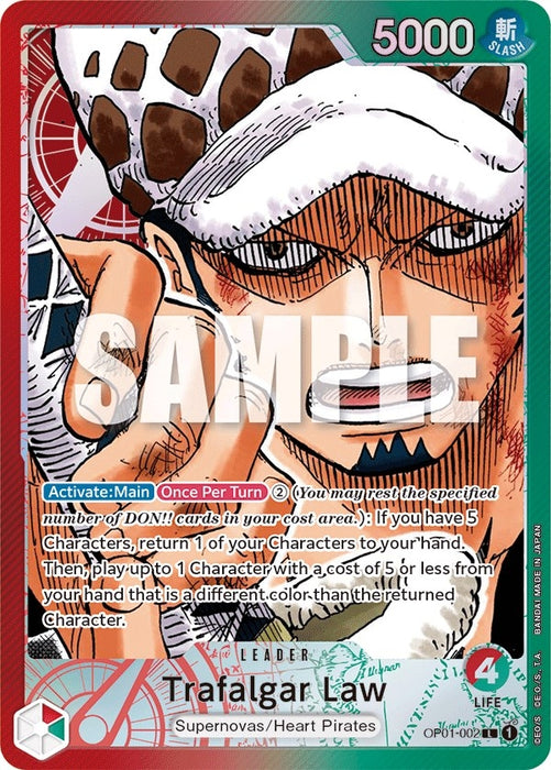Image for Trafalgar Law (002) (Parallel) (OP01-002) (Foil) [Romance Dawn] - One Piece Card Game