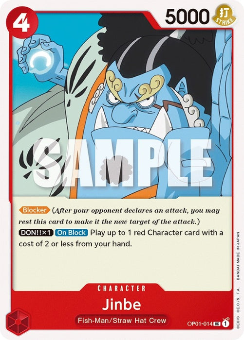 Image for Jinbe (014) (OP01-014) [Romance Dawn] - One Piece Card Game