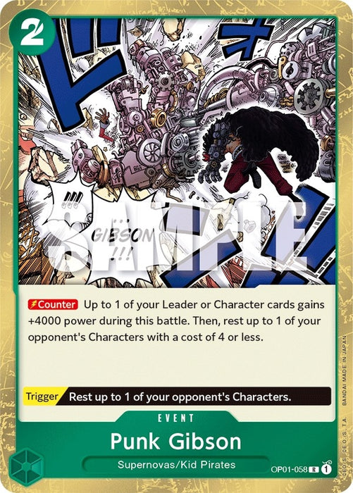 Image for Punk Gibson (OP01-058) (Foil) [Romance Dawn] - One Piece Card Game