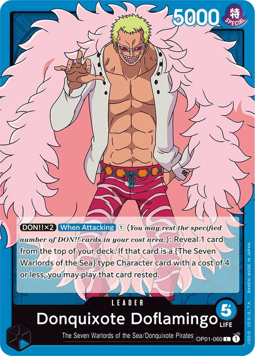 Image for Donquixote Doflamingo (060) (OP01-060) [Romance Dawn] - One Piece Card Game