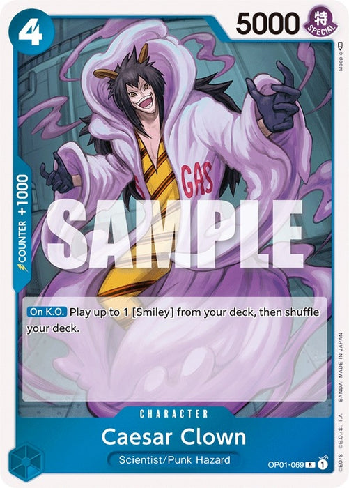 Image for Caesar Clown (OP01-069) (Foil) [Romance Dawn] - One Piece Card Game