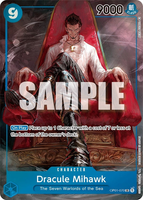 Image for Dracule Mihawk (Parallel) (OP01-070) (Foil) [Romance Dawn] - One Piece Card Game