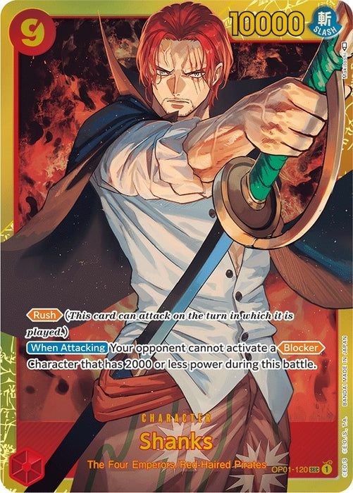 Shanks (OP01-120) (Foil) [Romance Dawn]