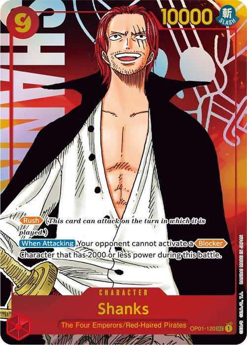 Image for Shanks (Parallel) (OP01-120) (Foil) [Romance Dawn] - One Piece Card Game