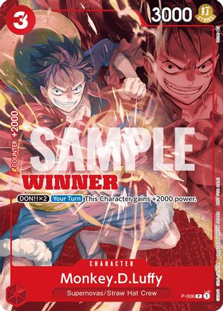 Monkey.D.Luffy - P-006 (Winner Pack Vol. 1) [P-006] (One Piece Promotion Cards)
