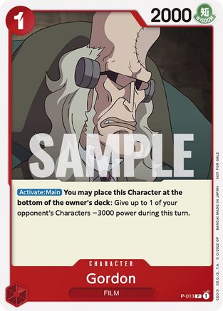 Gordon (One Piece Film Red) [P-013] (One Piece Promotion Cards)