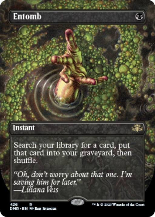 Image for Entomb (Borderless) (426) (Foil) [Dominaria Remastered] - Magic: The Gathering