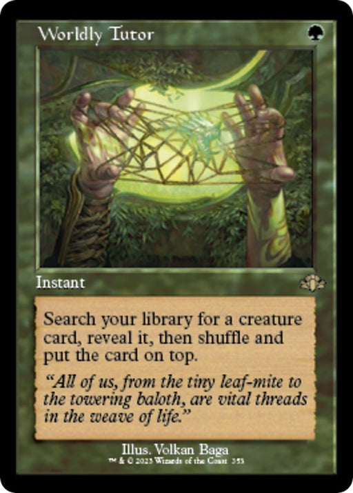 Image for Worldly Tutor (Retro Frame) (353) (Foil) [Dominaria Remastered] - Magic: The Gathering