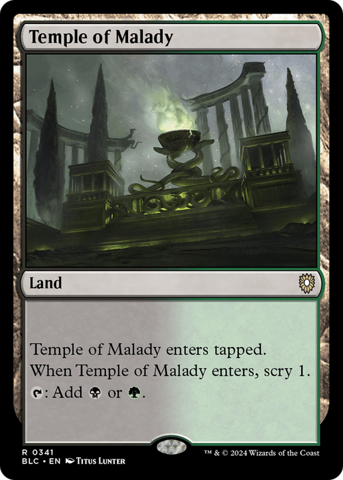 Temple of Malady [BLC-341] - Bloomburrow Commander