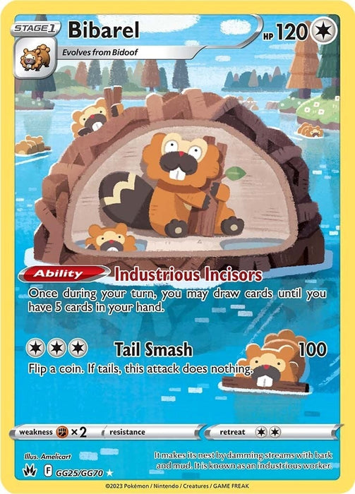Image for Bibarel (GG25/GG70) (Holofoil) [Crown Zenith: Galarian Gallery] - Pokemon