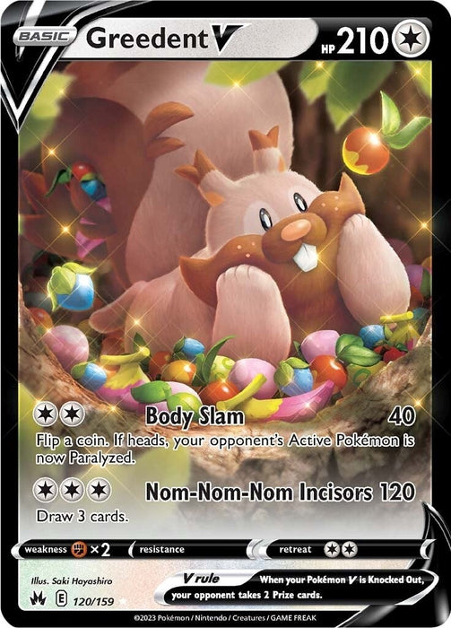 Image for Greedent V (120/159) (Holofoil) [Crown Zenith] - Pokemon