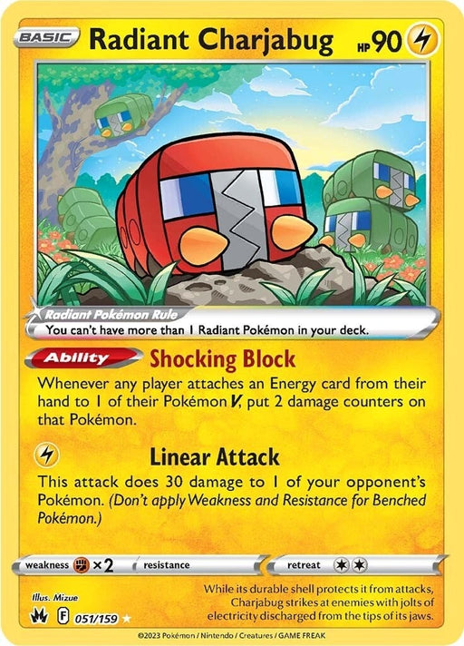 Image for Radiant Charjabug (051/159) (Holofoil) [Crown Zenith] - Pokemon