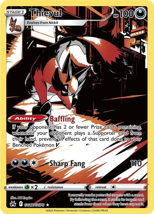 Image for Thievul (GG17/GG70) (Holofoil) [Crown Zenith: Galarian Gallery] - Pokemon