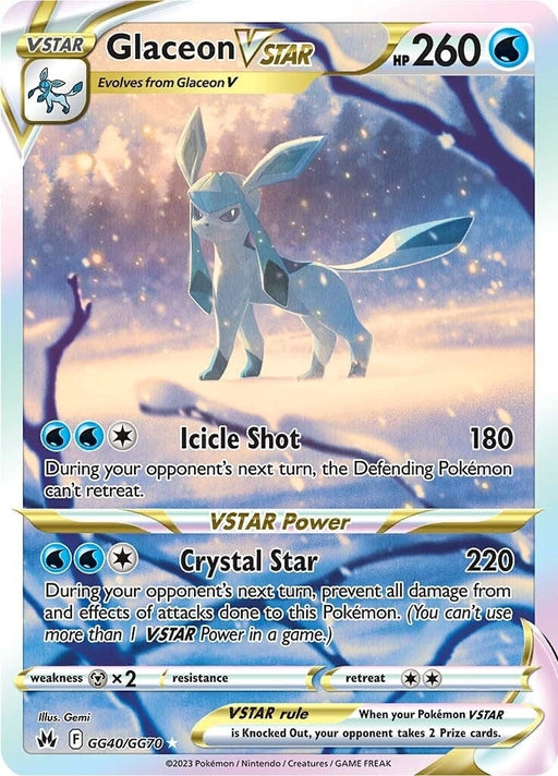 Image for Glaceon VSTAR (GG40/GG70) (Holofoil) [Crown Zenith: Galarian Gallery] - Pokemon