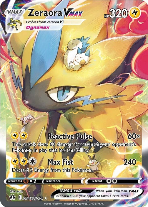 Image for Zeraora VMAX (GG42/GG70) (Holofoil) [Crown Zenith: Galarian Gallery] - Pokemon