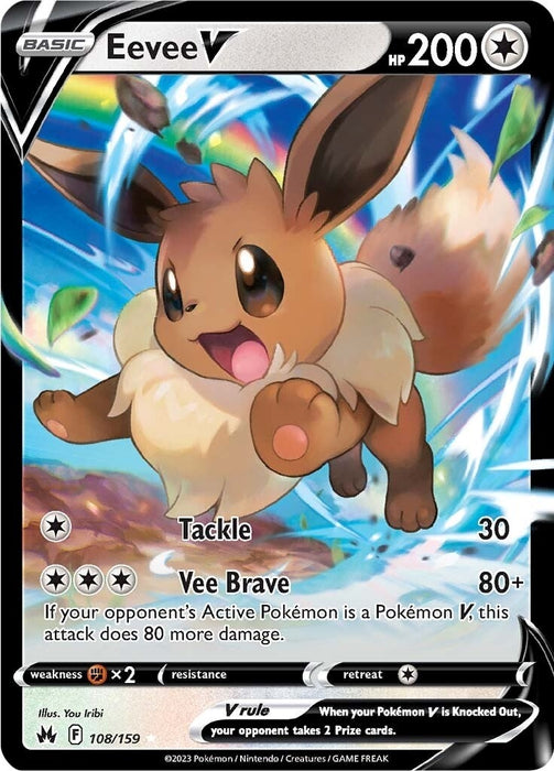 Image for Eevee V (108/159) (Holofoil) [Crown Zenith] - Pokemon