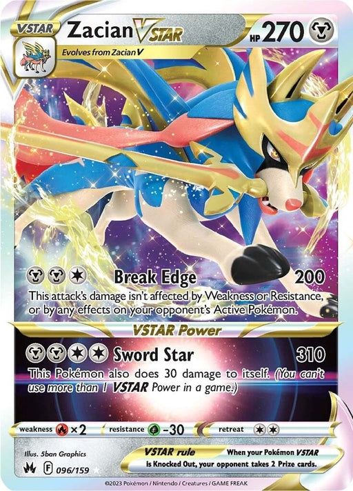 Image for Zacian VSTAR (096/159) (Holofoil) [Crown Zenith] - Pokemon