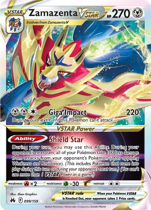 Image for Zamazenta VSTAR (099/159) (Holofoil) [Crown Zenith] - Pokemon