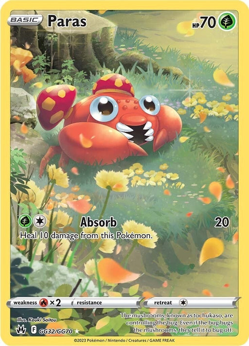 Image for Paras (GG32/GG70) (Holofoil) [Crown Zenith: Galarian Gallery] - Pokemon
