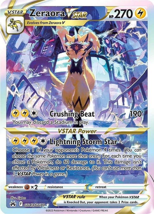 Image for Zeraora VSTAR (GG43/GG70) (Holofoil) [Crown Zenith: Galarian Gallery] - Pokemon